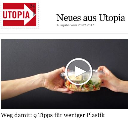 Weg mit Plastik, wo es geht