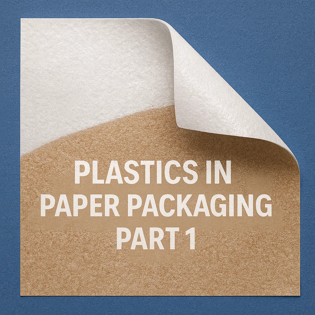Plastics in paper packaging