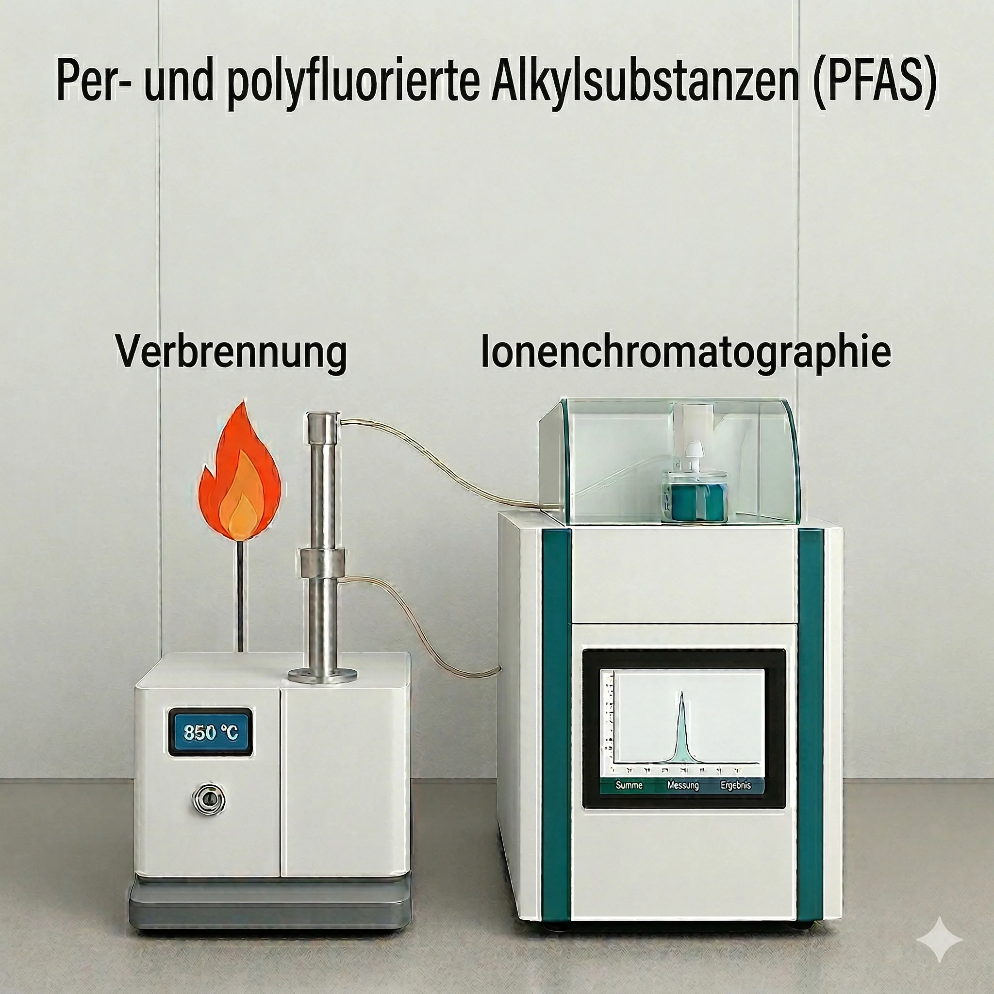 Schematische Darstellung PFAS-Analyse