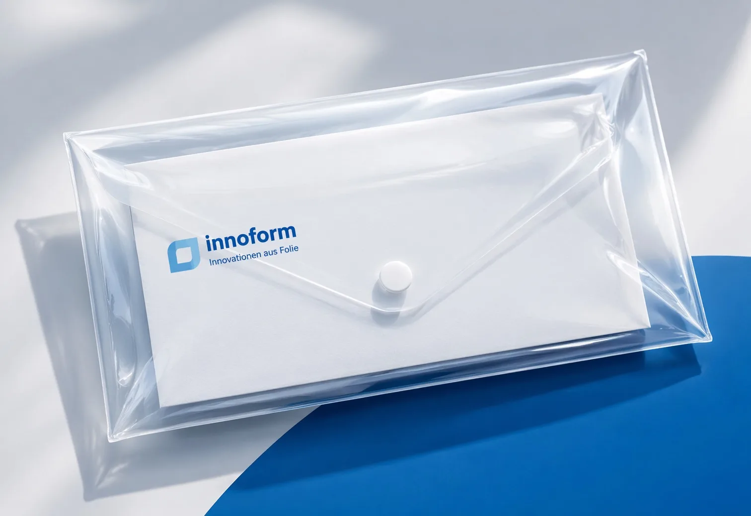 Letter in a film envelope with the Innoform logo